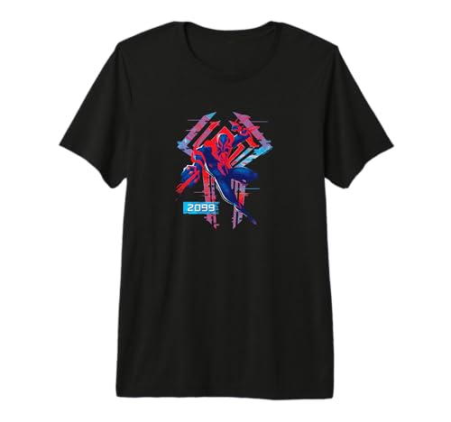 Camiseta de Spider-Man Across The Spider-Verse con logo 2099 y acabados premium
