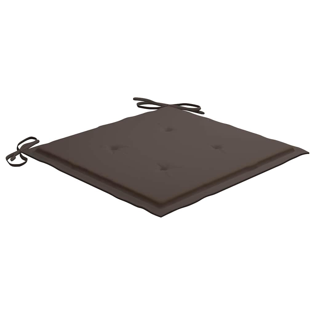Set di 4 sedie da regista in legno di acacia con cuscini grigi, sedie da giardino robuste in legno di acacia massiccio, carico massimo 110 kg per seduta