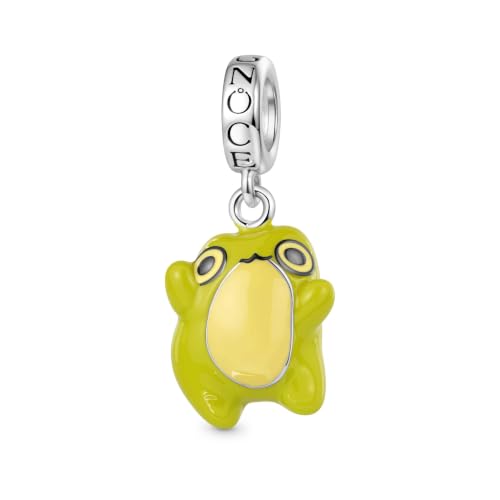 Image of GNOCE Cute Dancing Frog Charm,Abi Toads Hug Bead 925 Sterling Silver /Silver Plated Dangle Charms Fit Bracelets & Necklace, Hand-Finished Keepsake Jewelry Gift for Women Men BBF