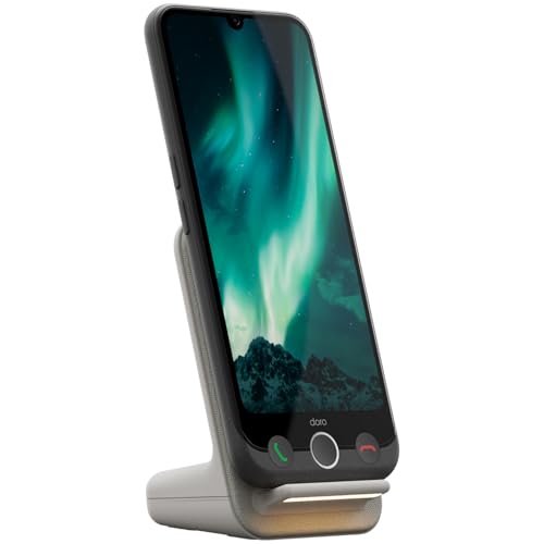 Doro - Pack Smartphone Aurora A30 - Socle de Charge Inclus - Téléphone Portable Senior - Facile à Utiliser - Touche d'Assistance avec Localisation GPS - Compatible...