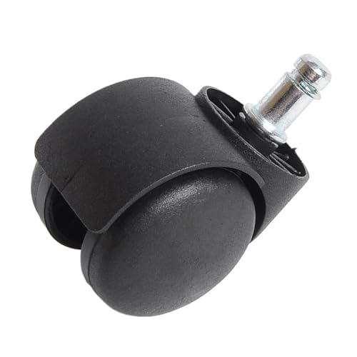 Roulettes pivotantes noires en nylon à 360 degrés pour chaise de bureau lot de 5