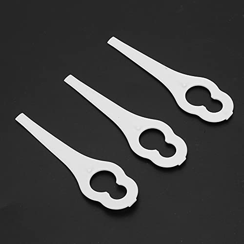 Lawn Mower Plastic Blade Grass Trimmer Blade Plastic Lawn Mower Accessories Cutting Blade Weeding Parts Pack of 50 Tools (White)