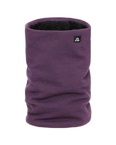 DANISH ENDURANCE Thermal Merino Neck Gaiter with Polar Fleece Neck Warmer for Winter for Men and Women Purple One Size