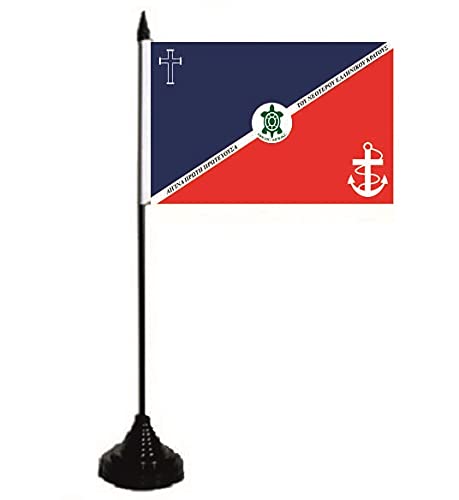 Tischflagge Chania Kreta Griechenland - 10x15 Cm Fahne Mit Schwarzem Kunststoffsockel