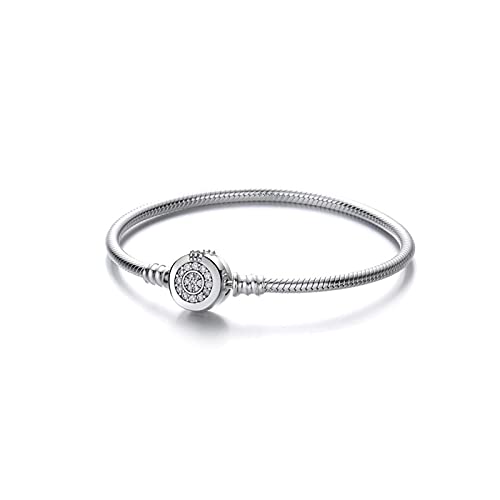 Bracelet pour femme 925 en argent massif précieux de 17cm gravé