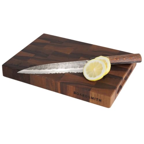 Tabla para cortar de madera nogal rectangular 30x22 cm miniatura 1