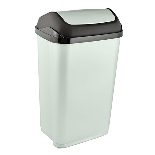 keeeper swantje Mülleimer, Schwingdeckel, 50 l, Soft Green – Ansicht 2