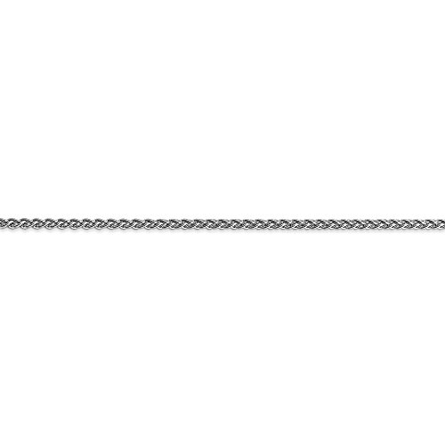 14k White Gold 2mm Solid Spiga Chain Necklace 16 Inch Pendant Charm Wheat Fine Jewelry Gifts For Women For Her 14k White Gold 2mm Solid Spiga Chain Necklace 16 Inch Pendant Charm Wheat Fine Jewelry Gifts For Women For Her - Image 7