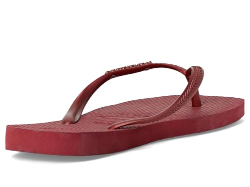 Image of Havaianas womens Slim Square Logo Metallic Flip-flop