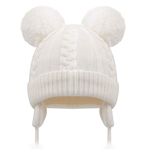 Duoyeree Toddler Winter Hat with Earflap Scarf Hood Thick Warm