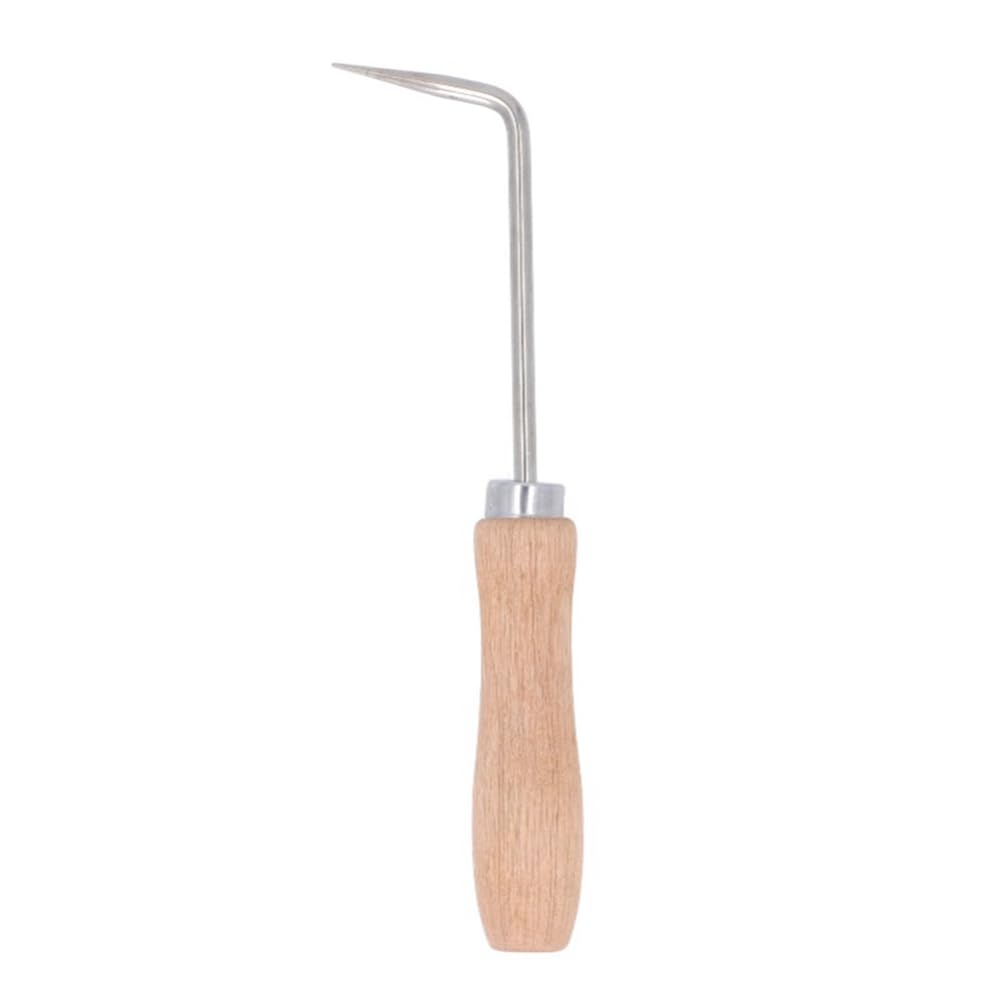 IJSDNVJNDX Weld Seam Crochet with 6mm Diameter Wood Handle for PVC Film Welding Applications