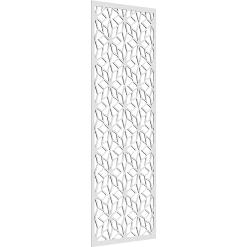 Image of 25 3 /8 inchW x 64 3 /8 inchH x 3 /8 inchT Lake Decorative Fretwork Wall Panels in Architectural Grade PVC