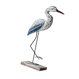 Décoration mouette d'inspiration nautique : cette sculpture de mouette en bois capture l'essence de l'océan et s'intègre parfaitement à toute décoration sur le thème côtier ou marin