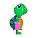 WWWL Jouets gonflables, PVC Grenouille Gonflable Grosse Tortue Enfants Dessin animé Animal Jouet (Color : Army Green)