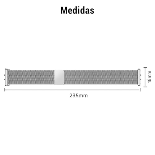 Pulseira Magnética de Metal Milanês para Samsung Galaxy Fit 3 (Prata, Galaxy Fit3)