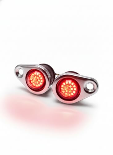 Image of Bike eyes Parking light White LED Compatible with Royal Enfield Classic, Standard, 500cc,BS4, BS6 Models 2015-2021 (RED)