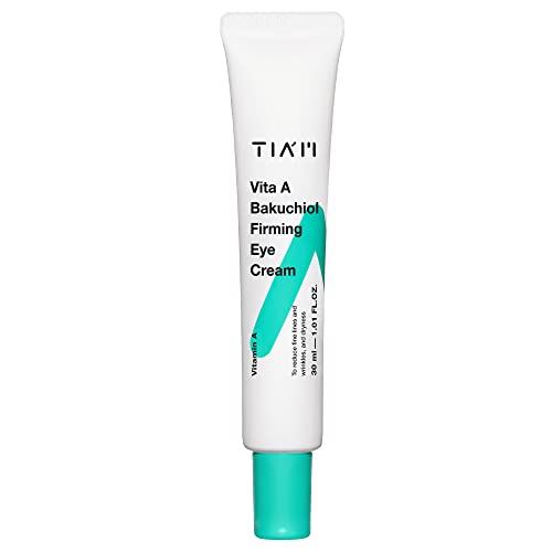 TIAM Vita A Bakuchiol Crème raffermissante pour les yeux – Crème contour des yeux coréenne pour les rides | éclaircissant sous les yeux et crème raffermissante pour les yeux | Crème contour des yeux