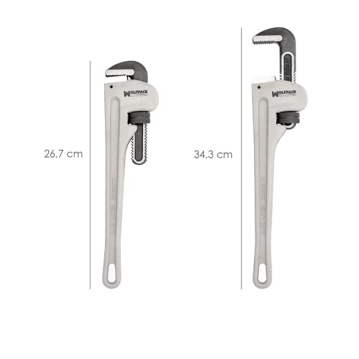 Stillson Heavy Duty Aluminium 12" Wrench for Tubes Plumbing Wrench, Pipe Wrench, Tap Wrench, Colour, único - Image 2