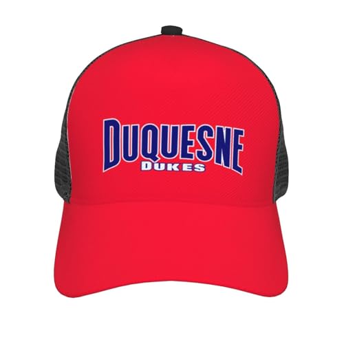 Duquesne University Curved Brim Mesh Baseball Cap Casual Sun Hat for Unisex Black
