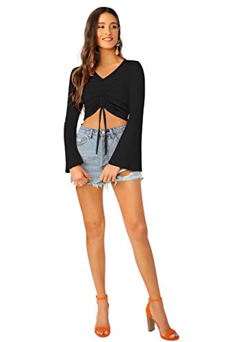 Image of AVINA Women Casual V-Neck Crop top