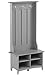 Bush Furniture Salinas Hall Tree with Storage Bench in Cape Cod Gray