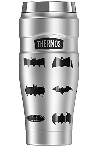 Batman Batman Logos THERMOS STAINLESS KING Stainless Steel Travel Tumbler, Vacuum insulated & Double Wall, 16oz Cover