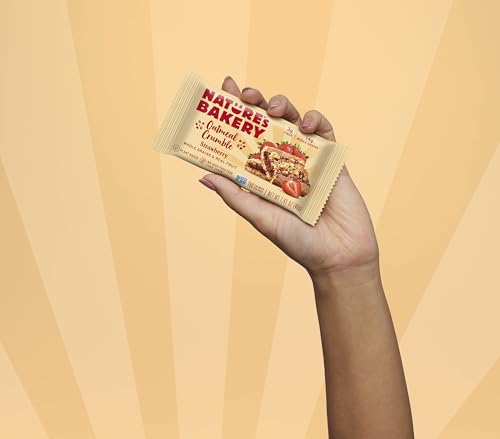 Nature's Bakery Oatmeal Crumble Bars, Strawberry, Real Fruit, Vegan, Non-GMO, Breakfast Bar, 7 Boxes With 12 Bars, 84 Count