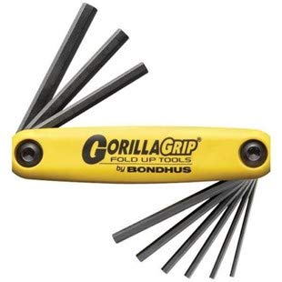 Bondhus GorillaGrip 12591 - Set di chiavi esagonali pieghevoli, 9 pezzi, 0,050-3/16