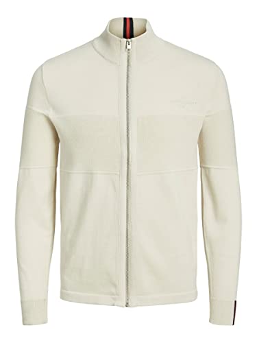 JACK & JONES Men's JORJOSHUA Knit Cardigan Strickjacke, Moonbeam, XL
