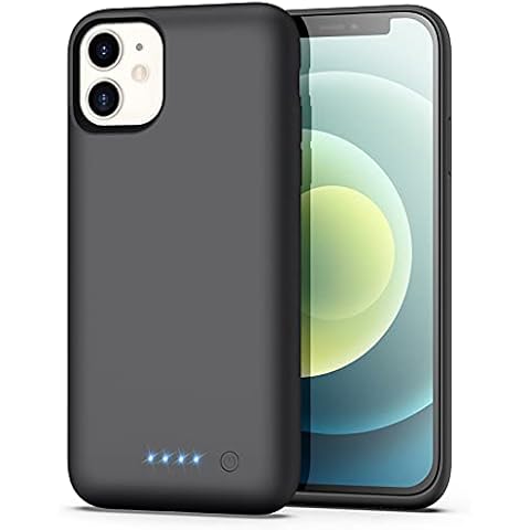 H H·E·T·P Battery Case for iPhone 11 Newest【6800mAh】 Protective Rechargeable Charging Case for iPhone11 External Battery Pack for iPhone 11 Portable Charger Case (6.1 inch) - Black Cover