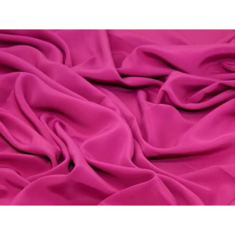 Silk Acetate Crepe Fabric Magenta - per metre Cover