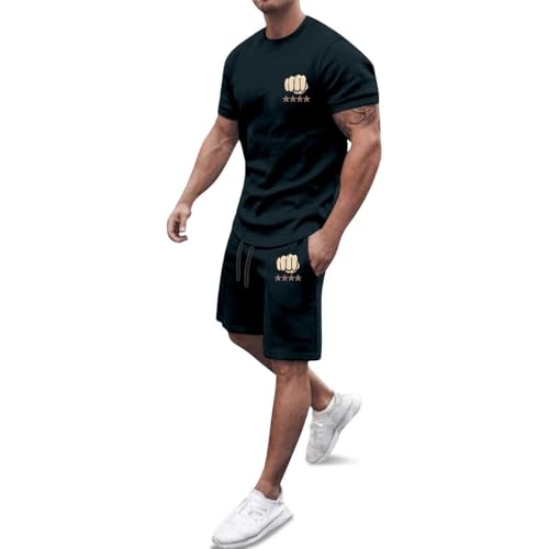 Sportswear homme survêtement ensemble t-shirt short tenue athlétique 3XL