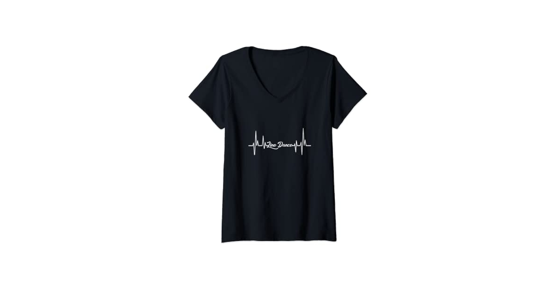 Amazon.com: Womens Heartbeat Line Dance V-Neck T-Shirt