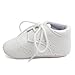 XWANZI Newborn Girls Slippers Low Cut First Walkers PU Laces Design White Classical Casual Fashion Baby Slippers 6-12 Months