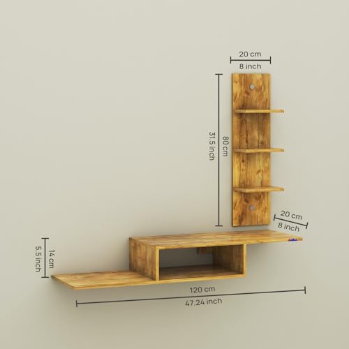 Image of Anikaa Thomas Engineered Wooden TV Unit /TV Stand /Wall Mounted TV Unit /TV Cabinet /TV Entertainment Unit (Giantwood) - Ideal for Upto 43 inch(D.I.Y)