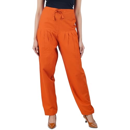 Image of Happy Bunny Salwar Pant for Women, Fine Cotton Ethnic Trousers with Drawstring Waist, Comfortable Daily, Office & Casual Wear Bottoms