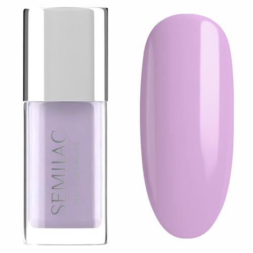 Semilac Nagellacke 118 Pastel Lilac 9 ml – Pastell Lila Nagellack mit hoher Deckkraft, zarter Trendton