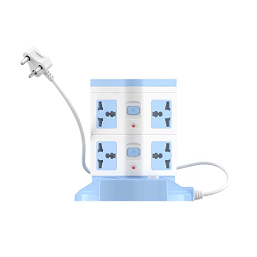 Image of Portronics Decibel 21 10W Wireless Bluetooth Soundbar with LED Lights, TWS Function & Power Plate 9 with 3 USB Ports + 8 Power Sockets Power Converter, 2500W Power Output