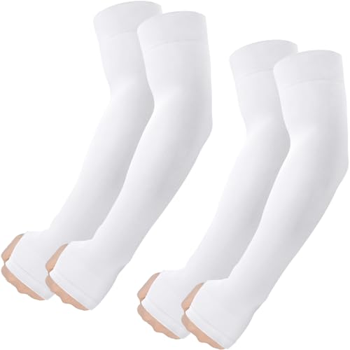 Image of ROXUN Arm Sleeves with Thumb Hole, Cooling UV Sun Protection for Men /Women | High‑elastic fabric,compression tattoo cover up for men /women,great for outdoor activities