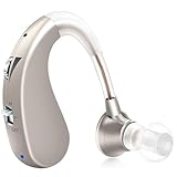 Micfendy 集音器 高齢者 耳掛け集音器 音声拡聴器 充電式 両耳兼用 2種類モード 小型 軽量 簡単操作 両親 敬老の日 母の日 父の日 高齢者プレゼント