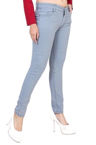 Image of Women's Stretchable Skinny Fit Jeggings High Waist Denim Look Pants for Girls & Ladies Soft Comfortable Slim Fit Jeans Perfect for Casual, Work, Travel & Party