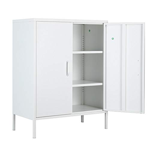 NITETRONIC Assemble Household Steel Sideboard and Dining Room Cupboard Metal Bedroom Storage Cabinet