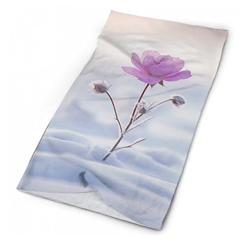 Neck Gaiter Face Mask breathable wind-proof face cover snowy day and flowers sun cooling dustproof mask balaclava bandana headwear for men women miniatura 6