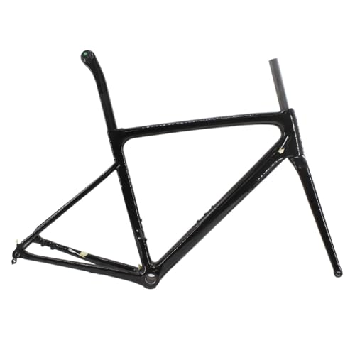 Genérico Bicicleta de Carretera con Cuadro Fibra Carbono Mate Brillante, Eje pasante y Frenos Disco. Ultraligera, 850 g(Gloss Finish,580mm)