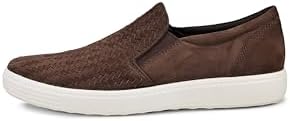 ECCO Men's Soft 7 Woven Slip On 2.0 Sneaker, Mocha Nubuck, 10-10.5 | Image 3