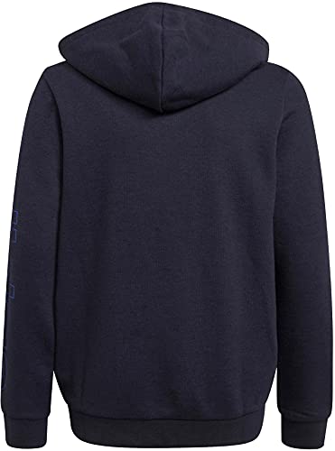 Adidas B Lin FZ HD Felpa con Cappuccio, Blu