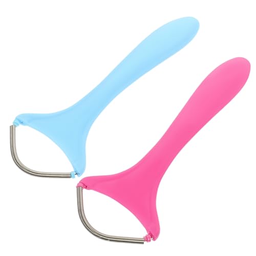 INOOMP 2 piezas Depilador Facial Manual Inoxidable y Removedor de para Superior Mentón y Mejillas Herramienta Ergonómica para Mujer