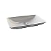 Produktbild Aqua Bagno Design Keramik Aufsatzwaschbecken Eckig Waschschale Waschtisch KB.Leon.001 | 60 x 38 cm