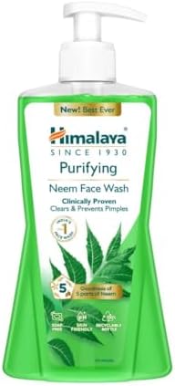 Himalaya Purifying Neem Face Wash | With 5 Parts of Neem & Turmeric | Clears & Prevents Pimples & Acne | Clinically Proven Formula | For Oily & Acne Prone Skin ||For Men and Women| 400ml