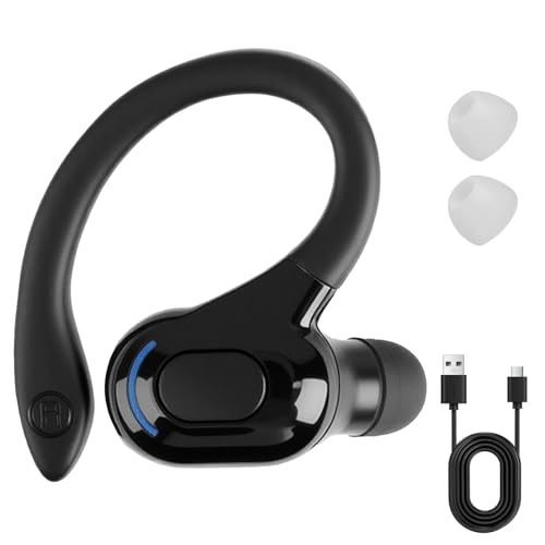 Kioylmo Oreillette Bluetooth sans Fil V5.2 avec Micro Intégré, Casque Bluetooth sans Fil, 20H de Lecture, Kit Main Libre Voiture, Ecouteurs Mono pour iPhone Android PC Bureau Conduite Affaires Sport